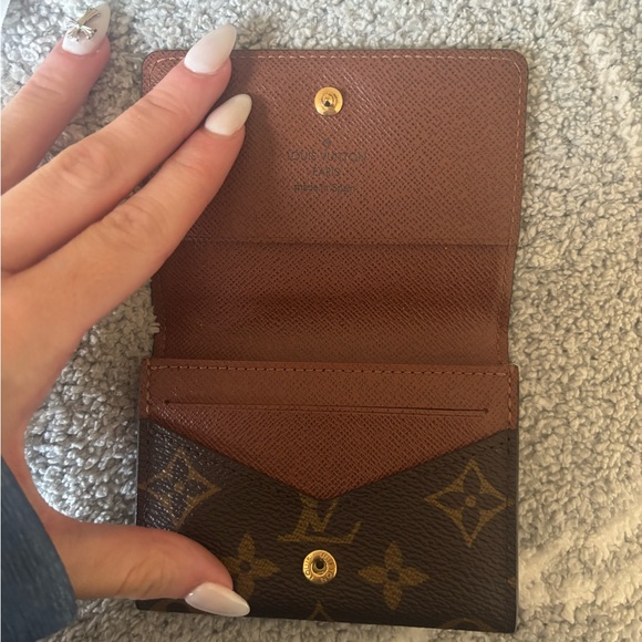 Louis Vuitton Brown and Gold Monogram Card Holder Louis Vuitton Monogram Card Sleeve in Brown and Gold main image 0